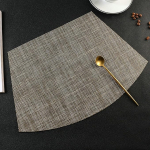 Tischset 6Er Set, Sektor mit Geometriemuster Platzsets f&uuml;r k&uuml;che Speisetisch Hotel, Platz-Matten, Khaki, 29x29x44cm