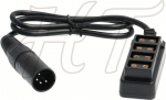 Blokeeritud aku 12 V XLR 4-poolse toiteallika jaotur D-Tap 4 portide adapteri muundurile 24 tolliga
