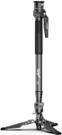 COMAN M1 Pro Einbeinstativ aus Kohlefaser, Einbeinstativ mit F&uuml;&szlig;en, 165 cm (65 Zoll), leichtes Reisestativ mit Schnellentriegelungs-Fu&szlig;verriegelung f&uuml;r Kamera, DSLR, Camcorder, maksimaalne kandev&otilde;ime 20 kg