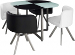 Menzzo Contemporary Mosaic 90 laud ja toolid/metall/klaas 90 x 90 x 75 cm