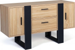 IDMarket - Madal laud 105 cm Phoenix Wood ja must