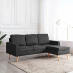 ShGaxin 3-kohaline diivan koos tugitooliga, diivan elutuppa, korteritele, diivan magamisfunktsiooniga, Lounge diivan, diivanid ja diivanid, l&otilde;&otilde;gastav diivan, tumehall kangas
