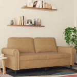 Willood 2-kohaline diivan Lounge diivan diivan k&auml;etugedega seljapatjadega elutoa diivan disain diivan metallist raam istumis m&ouml;&ouml;bel kaks istekohta multi diivan pruun 140 cm sametist