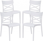 GARDENIA Croix pol&uuml;prop&uuml;leenist toolid, 4 tk komplekt, valge