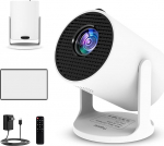 Kaasaskantav mini projektor 4K koos WiFi 6 ja Bluetoothiga, v&auml;ike projektor reisimiseks, 360&deg; p&ouml;&ouml;rlev alus, toiteallika &uuml;hendus ja mobiiltelefoni &uuml;hendamine, ideaalne kodukino ja kaasaskantav projektor 4K