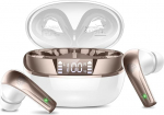 Bluetooth Kopfh&ouml;rer, Kopfh&ouml;rer Kabellos Bluetooth 5.4 HiFi Stereo mit ENC Mikrofon, 47Std Spielzeit Ohrh&ouml;rer mit IP7 Wasserdicht, Mini In Ear Kopfh&ouml;rer mit LED Anzeige f&uuml;r iOS/Android, Wei&szlig;gold