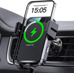 MOKPR Handyhalterung Auto mit Ladefunktion, 15W Induktive Ladestation Auto Handyhalterung Auto Induktives Laden Handyhalterung f&uuml;r iPhone 17/16/15/14/13/12 Samsung Huawei LG Xiaomi jne (Schwarz)
