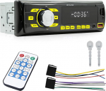 Autoraadio Bluetooth 1 Din, autoraadio Bluetooth k&auml;ed-vabad funktsiooniga, FM autoraadio 2 x USB, AUX, SD-kaart, MP3 m&auml;ngija, iOS/Android tugi.