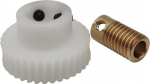 Ritzelgetriebe 1 St&uuml;ck 0,8 Modul 1:20 selbstsicherndes Turbinenrad-Set 0,8 m, 20 Z&auml;hne, 5 mm Bohrung, POM-Schneckengetriebe, 3 mm, 4 mm Loch, Kupfer-Schneckenstange Antriebsmechanik(4mm bore)