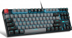 MageGee 75% mehaaniline m&auml;nguklaviatuur sinise l&uuml;litiga, LED-klaviatuur sinise taustavalgusega, kompaktne TKL juhtmega arvutiklaviatuur Windowsile, s&uuml;learvutile, PC m&auml;ngijale, hall/must