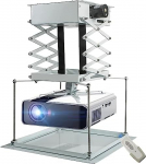 CGOLDENWALL 70CM elektriline projektori t&otilde;stuk lae kinnitus Projektori riputuskinnitus projektori paigaldus kaugjuhtimispuldiga Double mootorid & Max koormus 20kg