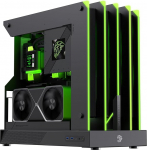 GAMEMAX Blade Concept PC-kapp, ATX Gaming, Open Air Design, Claw RGB 277 LED-iga, t&auml;ismetallist CNC-t&auml;psusega korpus, NV50 GPU valmis PCIe 4.0 riseriga, vertikaalne GPU kinnitamine, must