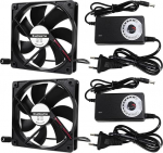 2 komplekti 120 mm x 25 mm 110 V 220 V vahelduvvoolu toitega jahutusventilaator koos kiiruse kontrolleriga 3 V kuni 12 V, 1225 AC 115 V 120 V 220 V 240 V jahutuseks ventilatsiooni heitgaasiprojektide, vastuv&otilde;tja DVR Playstation Xbox komponentide jahu ...