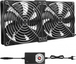 2 x 120 mm korpuseventilaator, 12 V PC ventilaator kiiruse reguleerimise, AC 100-240 V ventilaator Dual Ball Bearing, telgventilaator, vaikne ventilaator PC s&uuml;learvuti, TV, raadio, ruuter, kere kapp serverile