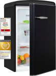Exquisit Retro Full Room Fridge RKS120-V-H-160E Matte Black Net Capacity: 122 L Without Freezer