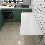 An der Wand montierter Klappschreibtisch f&uuml;r K&uuml;che, W&auml;scherei, Home Office, Klapptisch 60 x 40, 80 x 40, 120 x 50 cm, schwebender Klappschreibtisch zur Platzersparnis und Verkleinerung