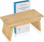 B&auml;chlein Doura Vannitoatool - Ergonoomiline puidust WC-tool FSC-sertifikaadiga bambusest, 150 kg kandev&otilde;ime, j&auml;tkusuutlik ja stabiilne