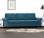 3-Sitzer-Sofa Diivan Diivan Loungesofa Polstersofa Relaxsofa Wohnzimmersofa G&auml;stesofa Relaxcouch f&uuml;r Schlafzimmer G&auml;stezimmer Blau 180 cm Samt