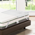Bedshire Double Bed Topper 170 x 200 cm Memory Foam k&otilde;rgus 6 cm koos eemaldatava futon ortopeedilise kattega