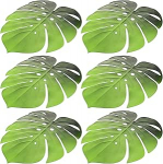 Baluue 6 St&uuml;ck Teiliges Monstera Tischsets aus Rutschfestem Eva Hitzebest&auml;ndige Unterlagen f&uuml;r Party Esstisch deko Tropische Tischmatten f&uuml;r Hawaii Motto und Sommerfeiern