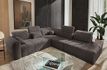 All4All Rico IX nurgadiivan magamisfunktsiooniga 287 cm x 300 cm - diivan voodikastiga - nurgadiivan XXL - elamusmaastik L-Fom - Taupe - &scaron;enillkangas - k&uuml;lg paremal - moodne 26