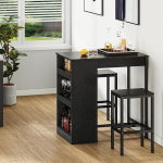 YITAHOME baarilaua ja baaritooli komplekt, baarilaua 3 t&uuml;kki, s&ouml;&ouml;gilaud 2 tooliga 3 riiulit, baaritooli metallraamiga, s&ouml;&ouml;gikomplekt 2 inimesele, hommikus&ouml;&ouml;gilaua m&ouml;&ouml;blikomplektid koju, k&ouml;&ouml;ki