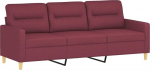 Kangmusi 3-Sitzer-Sofa Weinrot 180 cm Stoff,359249