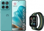 Motorola Edge 60 Fusion nutitelefon Pantone Amazonite + Moto Watch Fit Trekking Green