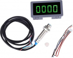 Roheline 4 digitaalne LED-tahomeeter, tahhomeeter, mootori tahhomeeter, suure t&auml;psusega tahhomeeter, NPN Hall Proximity Switch andur (#1), mootori tahhomeeter digitaalne tahhomeeter mootoriga
