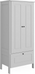 VitaliSpa Ajaton Children's Wardrobe, White, 83 x 187 x 53 cm, Made of Chipboard, Children's Shelf for Children and Teenagers, for Structured and Safe Storage
