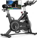 PASYOU treeningjalgratas, professionaalne kodutreener jalgratas 18 kg hoorattaga, RPM monitor, suurem tahvelarvuti hoidja, stabiilsed fitness jalgrattad, statsionaarsed jalgrattad kodus, max. 158 kg - S70
