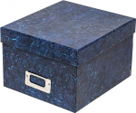 The Photo Album Company - ALBOX57BLUE - Raske fotode hoiukast, 13 x 18 cm, tumesinine marmoriga kaetud kast