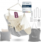 HEIMLING Ripptool High-Class Outdoor & Indoor XXL [All Inclusive pakett koos riputusega + 3 padjaga] Lapsed ja t&auml;iskasvanud kuni 150 kg Hammock elutuba magamistuba magamistuba aed r&otilde;du patio
