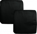 FLYMEI Patio Cushion Covers Water Resistant Outdoor Only Couch Cushion Covers 22 x 24 x 4 Inch 2 Covers Black