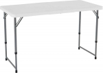 Lifetime 4 x 2 ft (122 x 61 cm) Rectangular Light Commercial Fold-in-Half Folding Table with 3 Adjustable Heights of 22/29/36 in (56/74/91.4 cm)