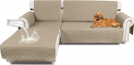 Taque Sektionalsofabez&uuml;ge, 100 % wasserdicht, L-f&ouml;rmiger Sofa-Schonbezug, wendbar, Chaiselongue-Bezug f&uuml;r Sektional-Sofabez&uuml;ge f&uuml;r Haustiere, Katzen, Hunde, Kinder, Familie, Gr&ouml;&szlig;e L, Khaki
