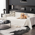 Feyocn Couchbezug, wasserdicht, Sofabez&uuml;ge f&uuml;r 3 Kissen, Couch&uuml;berz&uuml;ge, Schutz, Sofa-Schonbezug f&uuml;r Sofas, dekorativer moderner Stil f&uuml;r Wohnzimmer (180,3 x 299,7 cm, Wei&szlig;)