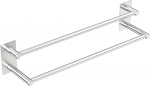 R&auml;tikuratas ilma puurimiseta h&otilde;bedane vannituba Double Towel Rail 304 roostevabast terasest 74,5 cm teep&auml;tikuhoidja isekleepuv vannitoa r&auml;tikuhoidja vannitoa k&ouml;&ouml;gi du&scaron;&scaron;iekraanile