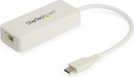 StarTech.com USB-C Gigabit Ethernet adapter USB-A pesaga - 1Gbps NIC USB 3.0/USB 3.1 Type-C v&otilde;rguadapter - USB-C/TB3 &uuml;hilduv 1GbE NIC - Windows, MacOS, Chromebook - valge (US1GC301AUW)