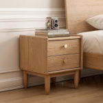 YESWOOD massiivpuidust &ouml;&ouml;kapp 2 sahtliga, tuhk &ouml;&ouml;kapp, Vintage &ouml;&ouml;kapp, klassikaline disain magamistuppa, pakub hoiuruumi, 40 x 36 x 46 cm, naturaalne puiduv&auml;rv.