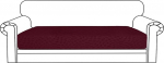 Ystyle Diivan istmepadja kate, Stretch, diivanist istme kate, elastsed padjakatted, diivanipadi, diivanipadi, diivanikate, diivanikate, kaitsekate, diivanikaitsja (Burgundia, 3-kohaline)