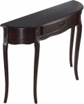 Konsole Aus Massivholz, Sofatisch, Schmale Beistelltische F&uuml;r Den Eingangsbereich, Halbmondf&ouml;rmige Akzenttische F&uuml;r Flur, Foyer, Hinter Dem Sofa, Wohnzimmer, Einfache Montage(Nero,90x30x85cm)