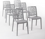 Pol&uuml;prop&uuml;leenist klaaskiust virnastatavad toolid Sisek&ouml;&ouml;gi s&ouml;&ouml;gituba V&auml;ljas aias Baar Restoranitoolid Moodne disain Anna (6 tooli, tumehall)