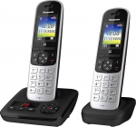 Panasonic KX-TGH7 juhtmeta telefon, must/h&otilde;bedane