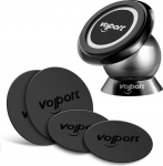 Magnetiline autotelefoni hoidja, Volport 360 p&ouml;&ouml;ratav armatuurlaual mobiiltelefoni magnetiga autokinnitus koos 4 paki metallplaadi kleepuvate padjadega iPhone XS MAX XR X 8 Samsung Galaxy Note9 Note8 S9 S8 Huawei Google'ile