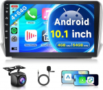 4G + 64G juhtmevaba Carplay Android autoradio 2 DIN Peugeot 2008 208 2012-2018 10.1-tolline autoraadio juhtmevaba Android auto navigatsiooniga GPS WiFi peeglilink Bluetooth FM/RDS/32 EQ/USB/SWC tagumine vaade