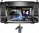 Amaseaudio Android 14 Autoradio 7-tolline Benz W169 W245 W906, traadita Carplay Android auto, DSP+, tugi 4G WiFi Bluetooth 5.0 GPS navigatsioon SIM-kaardi pesa