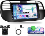 Android 15 auto multimeedia m&auml;ngija 7-tolline HD puuteekraaniga autoraadio audio Bluetooth GPS peeglilink tugi WiFi tagantvaate kaamera FM raadio vastuv&otilde;tja upgrade s&uuml;steemi spetsialiseeritud m&auml;ngija Fiat 500 2007 jaoks