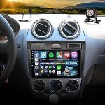 8 Core Qualcomm 4G+64G Autoradio f&uuml;r Ford Fiesta 2006-2011 mit Wireless Carplay & Android Auto, 9 Zoll Android Autoradio mit WiFi/GPS/Bluetooth 5.1/DPS Hi-Res/FM RDS Radio