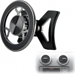 Magnetiline mobiiltelefoni hoidja, mis &uuml;hildub Audi A3 8P 2004-2013 360 kraadi reguleeritav &uuml;hilduv Magsafe auto mobiiltelefoni hoidja auto ventilatsioonipesade jaoks Sobib